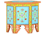 Hand-painted Side Table Multicolour 38x33x42 cm Solid Mango Wood 285879