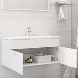 Sink Cabinet White 100x38.5x46 cm Engineered Wood 804674