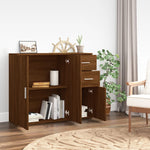 ZNTS Sideboard Brown Oak 91x29.5x75 cm Engineered Wood 823276