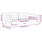 Day Bed without Mattress Dark Grey 90x190 cm Velvet 354075