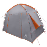 Cabin Tent Grey and Orange 210 x 210 x 138 cm Polyester 42028507