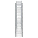 Arched Gabion Baskets 5 pcs 400x30x140/160 cm Galvanised Iron 3145855
