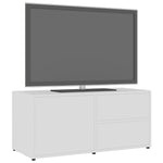 TV Cabinet White 80x34x36 cm Engineered Wood 801850