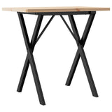 Dining Table X-Frame 80x50x75.5 cm Solid Wood Pine and Steel 3282760