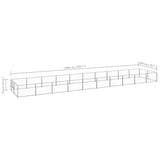 Dog Kennel Silver 20 m Steel 3082126