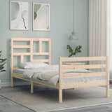 Bed Frame without Mattress Single Solid Wood 3194861