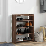 ZNTS Shoe Rack Brown Oak 60x25x81 cm Engineered Wood 859884