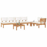 Garden Sofa Set 5 pcs Brown and Cream 3356874