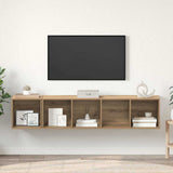 TV Cabinet Set Wall-mounted 2 pcs Artisan Oak Engineered Wood 3393173