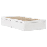 Bed Frame with Headboard White 90x200 cm Solid Wood Pine 3307093