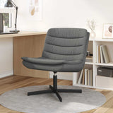 Swivel Chair Dark Grey 63 x 75 x 76 cm Fabric 42007351