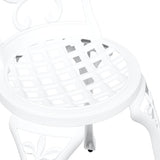 Garden Bistro Set 3 pcs White Aluminium 42002384