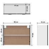 Hanging Cabinet Lyon Black 80x31x60 cm Engineered Wood 801277