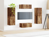TV Cabinet Set 6 pcs Old Wood Engineered Wood 3409130