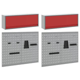 Tool Cabinet Set with Shelf 6 pcs Red Powder-Coated Steel 3321415