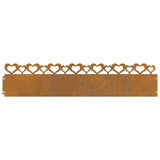 Lawn Edgings 20 pcs Rusty 103 x 0.05 x 22 cm Weathering Steel 874847