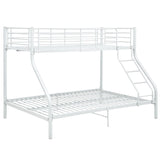 Bunk Bed Frame without Mattress White Metal 140x200 cm/90x200 cm 287903