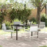 Garden Dining Set Folding 5 pcs White Textilene and steel 3379336