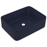 Luxury Wash Basin Matt Dark Blue 41x30x12 cm Ceramic 147045
