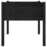 Garden Planters 2 pcs Black 70x70x70 cm Solid Pinewood 810818