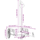 Bike Trailer Yellow Oxford Fabric and Iron 94190