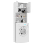 ZNTS Washing Machine Cabinet White 64x25.5x190 cm Engineered Wood 800027