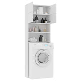 ZNTS Washing Machine Cabinet White 64x25.5x190 cm Engineered Wood 800027