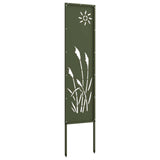 Garden Privacy Screen Olive green 32 x 140 cm Cold-rolled steel 876206