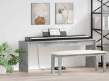 Keyboard Stand Concrete Grey 130 x 32 x 64 cm Engineered Wood 899482