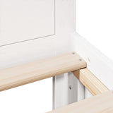 Bed Frame without Mattress with Headboard White 120x200 cm Solid Wood Pine 3308769