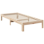 ZNTS Family Bed Frame No Mattress 270x200 cm Solid Wood Pine 3324568