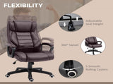 Office Chair with 6-Point Maaage, PU Desk Chair with Padded Seat and Armrest, Computer Chair with T3398P329519