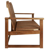 Sofa Set Brown Solid Acacia Wood Medium Durable 44035