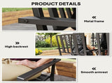 Set of Four Minimal Metal Garden Chairs - Black T3398P318554