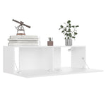 ZNTS TV Cabinet White 100x30x30 cm Engineered Wood 801481