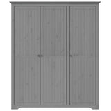 Wardrobe "BODO" Grey 146x53,5x173 cm Solid Wood Pine 355064