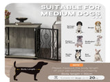 Indoor Dog Crate Furniture End Table w/ Plush Washable Cushion, Lockable Door, for Medium Dogs T3398P376380
