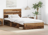 Bed Frame with Headboard Old Wood 90 x 200 cm Solid Pine Wood 3411790