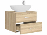 Wall-Mounted Sink Vanity Sonoma Oak 49.5 x 44.5 x 66.5 cm 890304