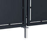 Garden Gate Steel 350x200 cm Anthracite 144540