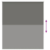 Roller Blind Blackout Grey 125x130 cm Fabric Width 121.6 cm Polyester 4011107