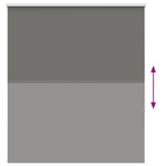 ZNTS Roller Blind Blackout Grey 140x130 cm Fabric Width 136.6 cm Polyester 4011110