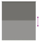 ZNTS Roller Blind Blackout Grey 140x130 cm Fabric Width 136.6 cm Polyester 4011110