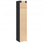 Slim Storage Cabinet Black 45x42.5x225 cm Engineered Wood 3281288