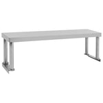 ZNTS Kitchen Work Table with Overshelf 120x60x120 cm Stainless Steel 3054469