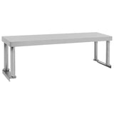 ZNTS Kitchen Work Table with Overshelf 120x60x120 cm Stainless Steel 3054469