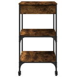 Kitchen Trolley Smoked Oak 60x48x89.5 cm Engineered Wood 842373