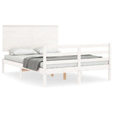 Bed Frame without Mattress White 120x200 cm Solid Wood 3195217