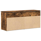 Shoe Bench Smoked Oak 102x30.5x45 cm Engineered Wood 859140