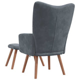Relaxing Chair Dark Grey Velvet 42022442